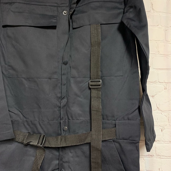 NEW RARE MDTN45 Gaikan Mechanic Combat Black Jumpsuit Coveralls Size S 40” - Picture 5 of 10